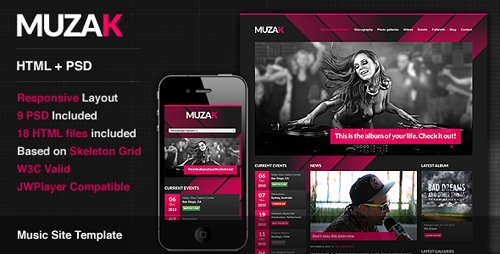 ThemeForest - Muzak - Premium Music Site Template