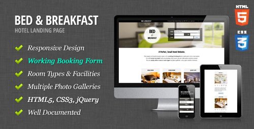 ThemeForest - Bed & Breakfast - Hotel Landing Page