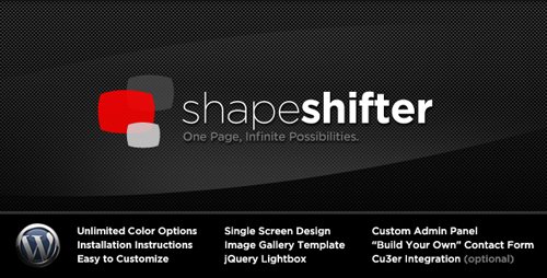 ThemeForest - ShapeShifter v1.3 - One Page, Infinite Possibilities