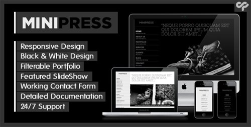 ThemeForest - MiniPress - Responsive One Page Template