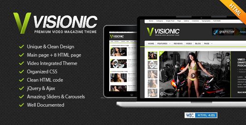 ThemeForest - Visionic Video Magazine HTML Template
