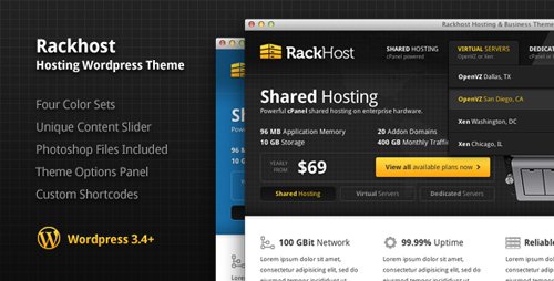 ThemeForest - Rackhost v1.3 - Hosting WordPress Theme