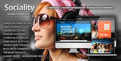 ThemeForest - Sociality - JomSocial Ready Joomla 2.5 Template