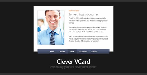 ThemeForest - Clever - Simple & Modern VCard Template
