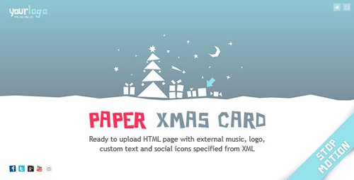 ActiveDen - Stop-Motion Paper Christmas Card XML