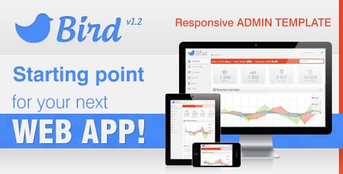 ThemeForest - Bird v1.2- Responsive Web App & Admin Template