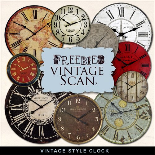 Scrap-kit - Vintage Style Clock