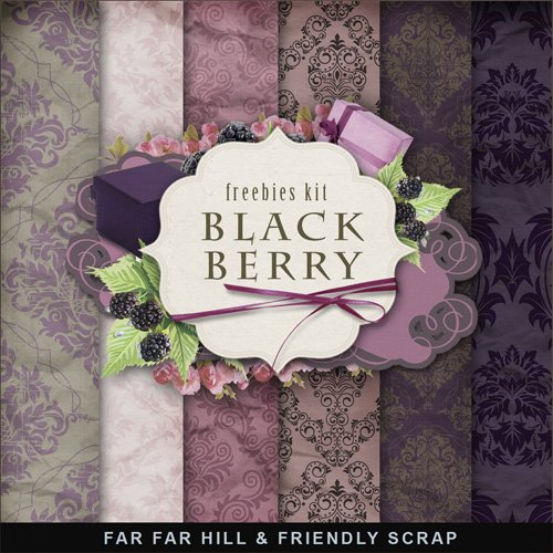 Scrap-set - Black Berry