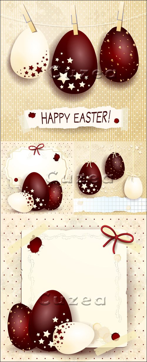    / Vintage Easter background in vector