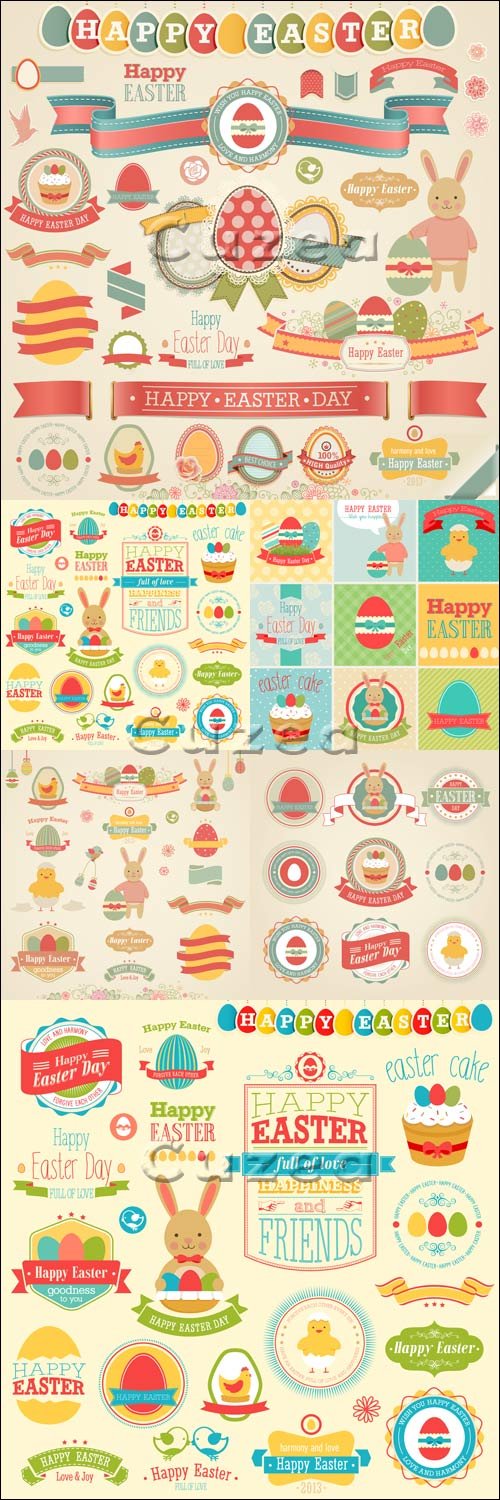      / Vector set for Easter holidays