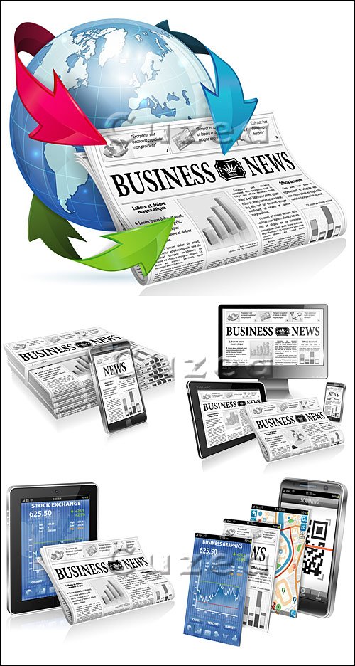  / Business and News Concept - vector stock