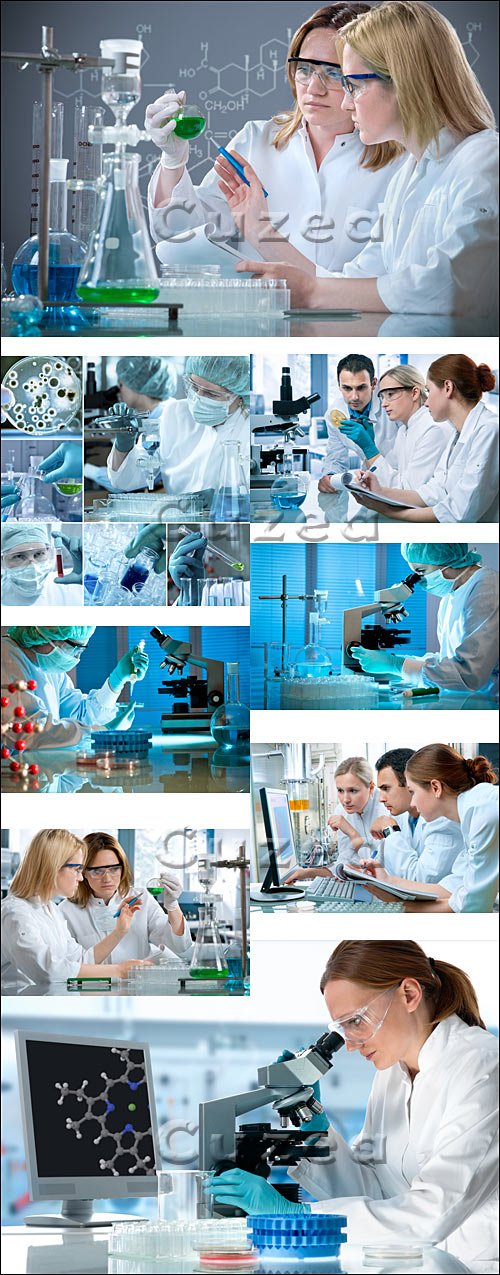     / Man and woman in laboratory - Stock photo