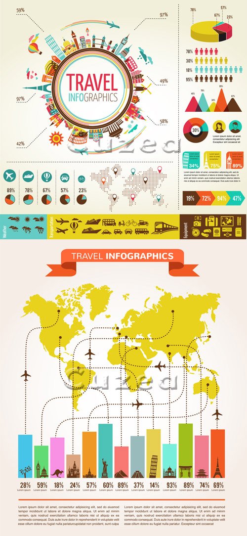    / Infografic elements for travel in vector