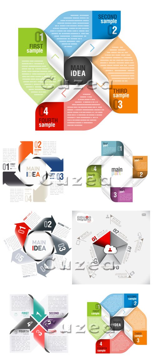  ,  14/ Infografic elements  in vector set 14