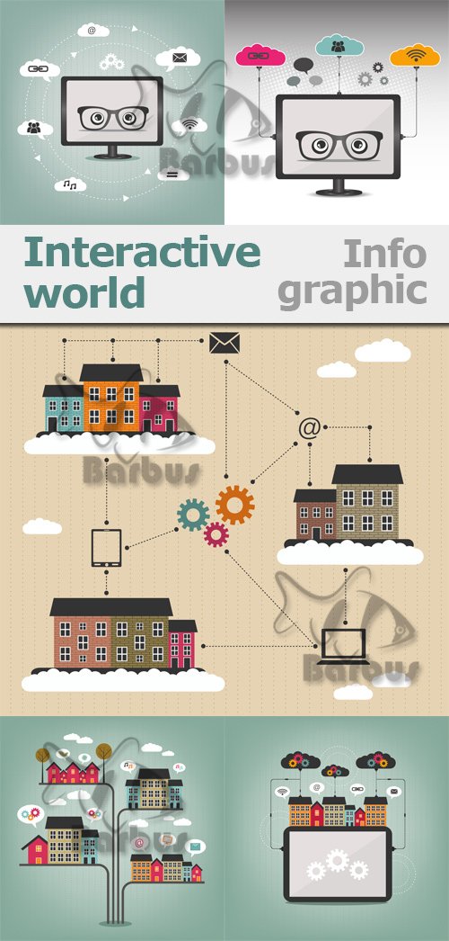 Interactive world -  info graphic /   -  