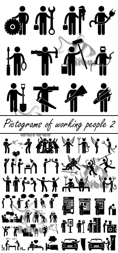 Pictograms of working people 2 /    2