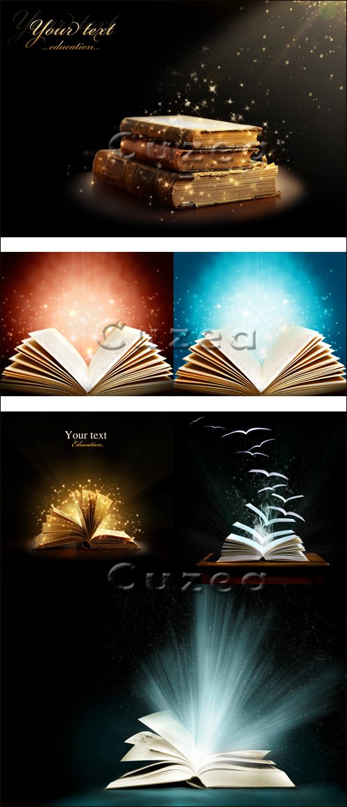    / Books and light - Stock photo