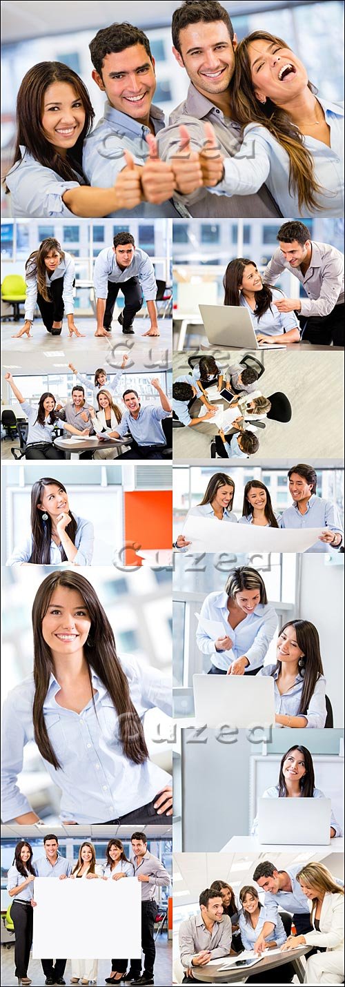    / Business man and woman in the office - Stock photo