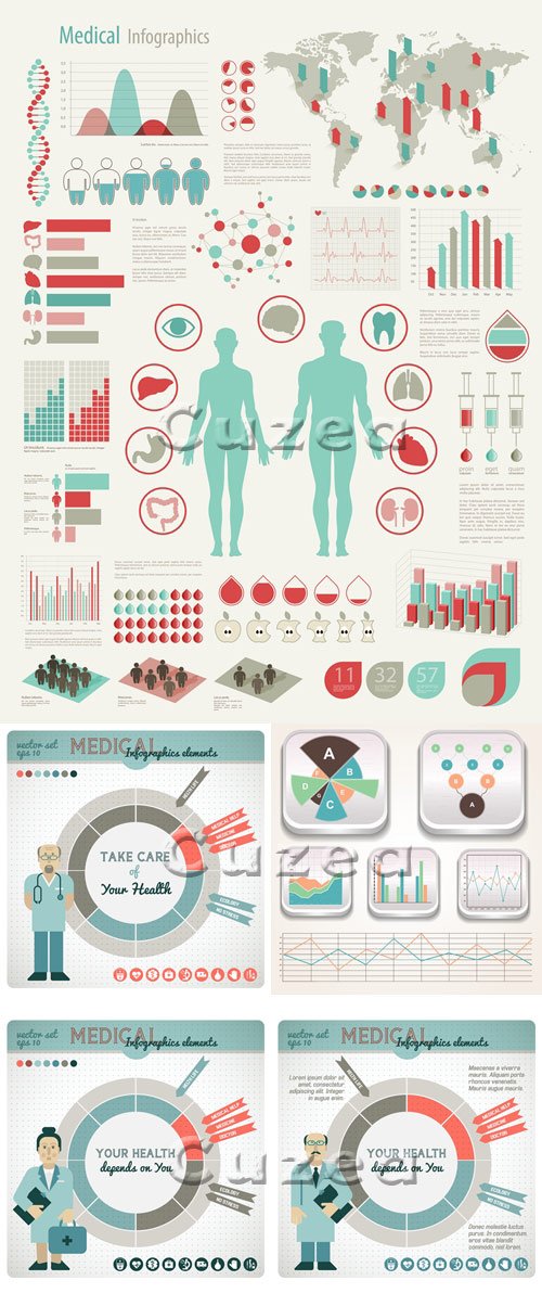        / Medical infografic and  background in vector