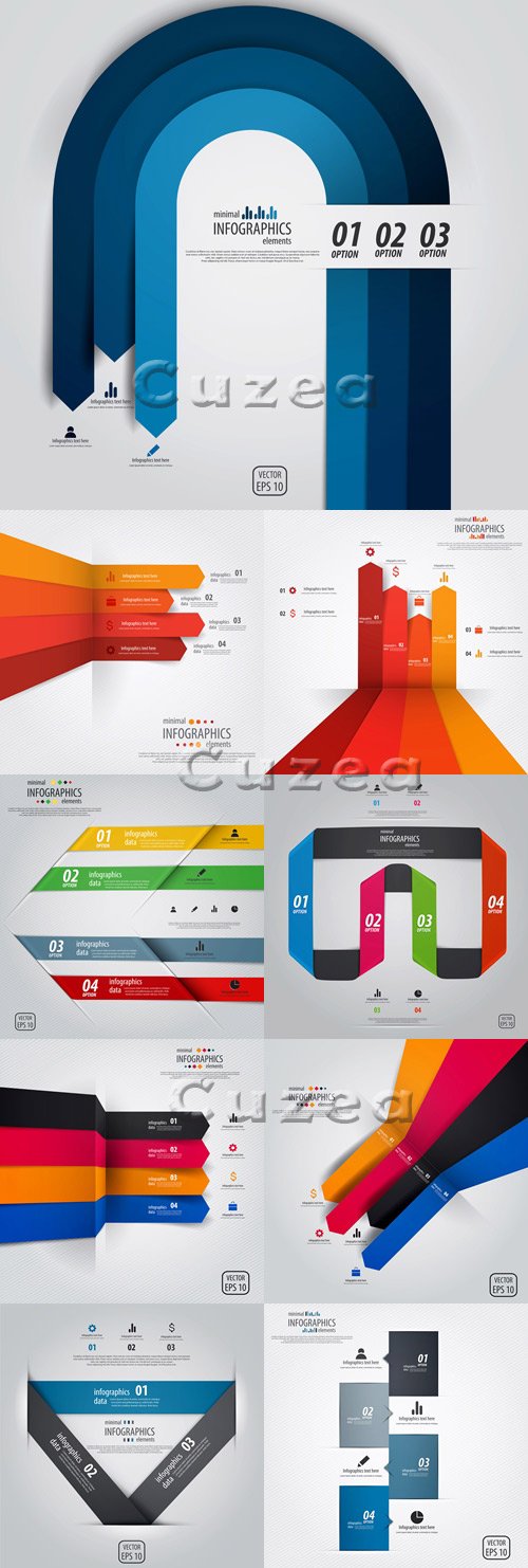  ,  33/ Infographics design template with numeration, part 33 - vector stock