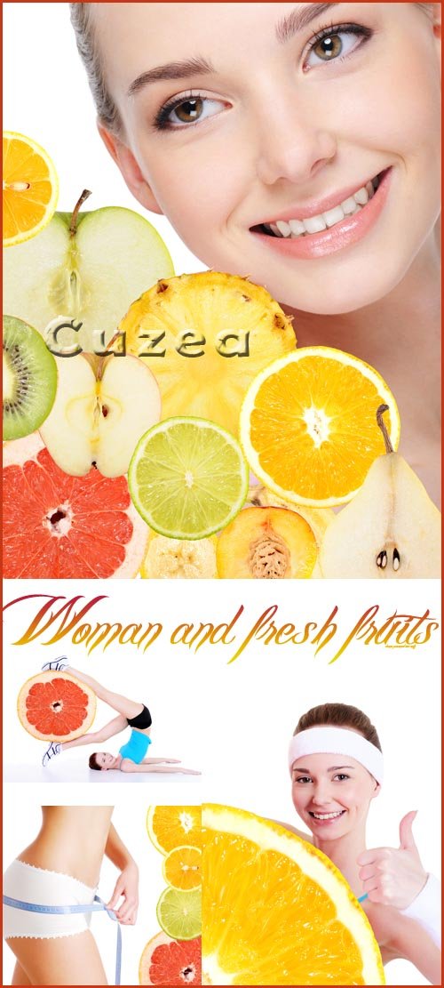   / Woman and fruits - Stock photo