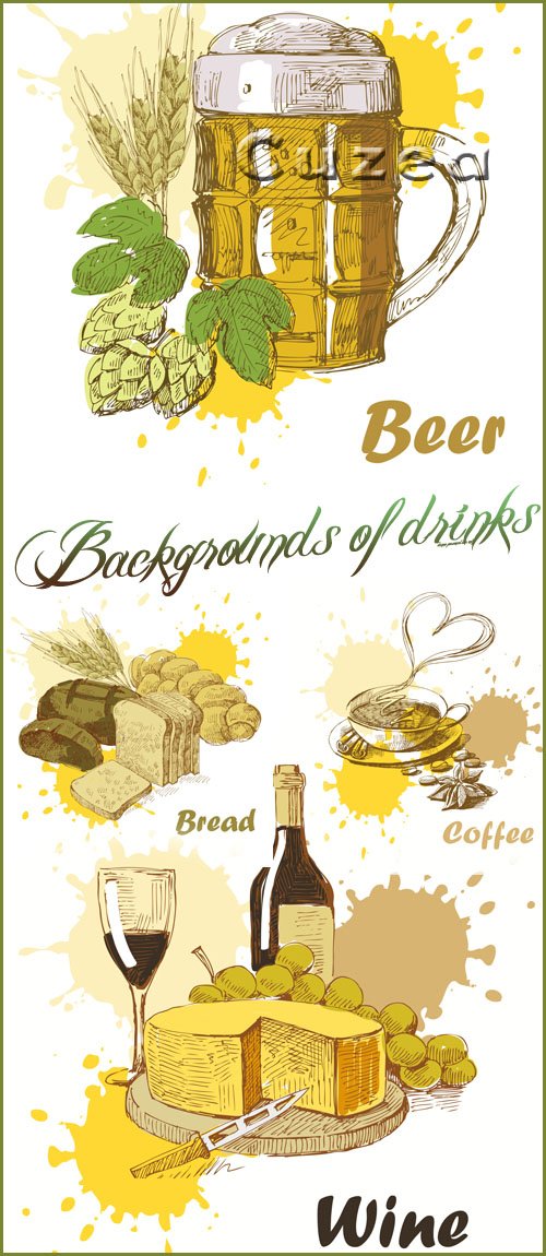    / Background of drink in vector stock