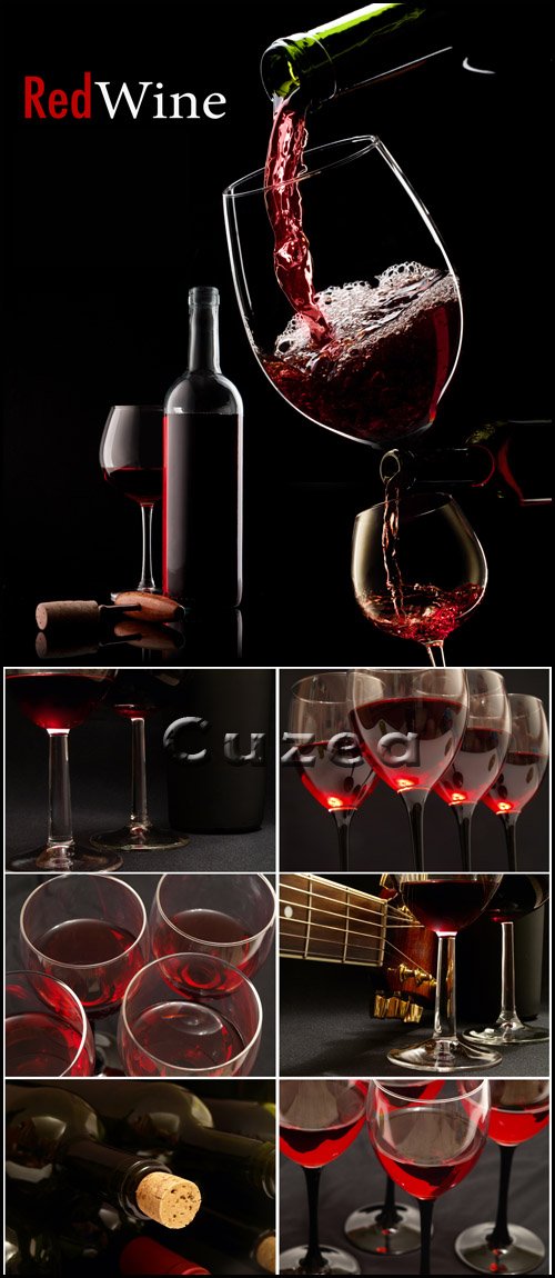      / Red wine background - Stock photo