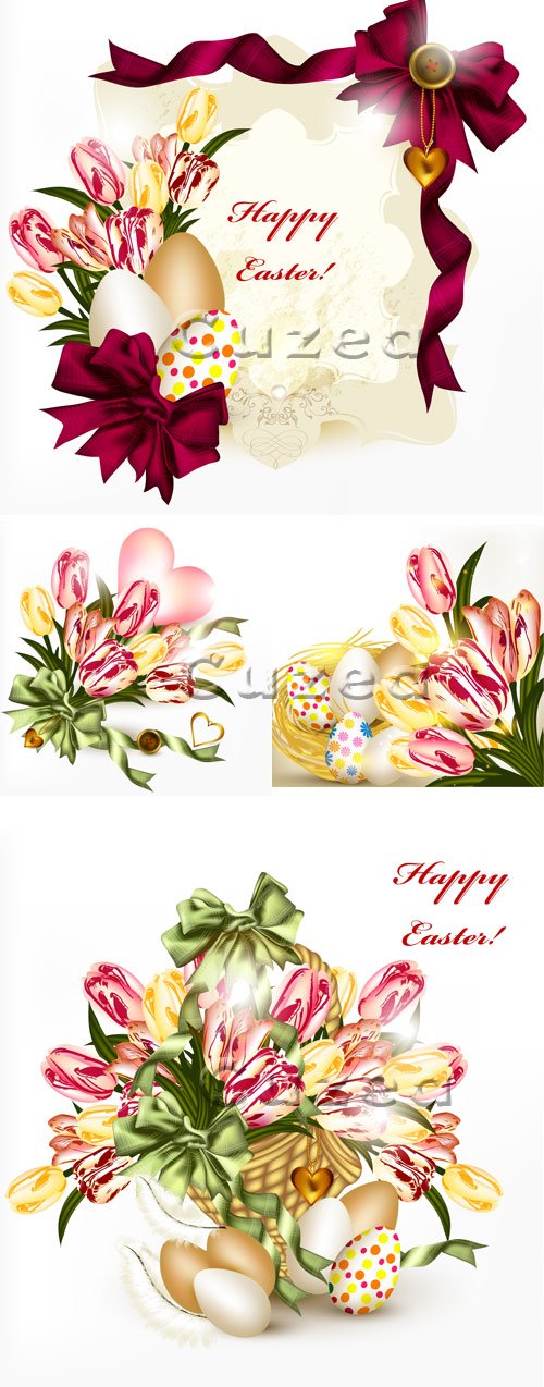       / Happy Easter background in vector