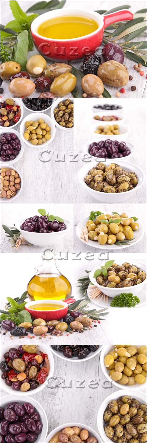   / Assortiment of olives and oil - Stock photo