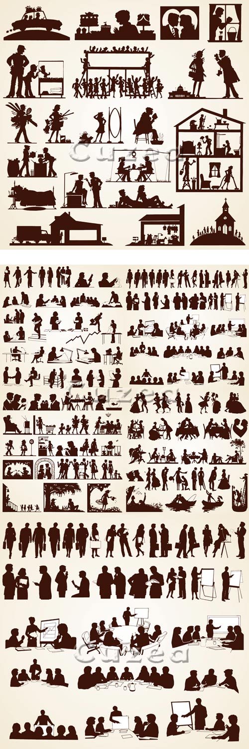     / People silhouette - vector stock