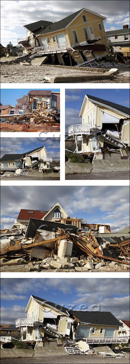     / Home and natural disasters - stock photo