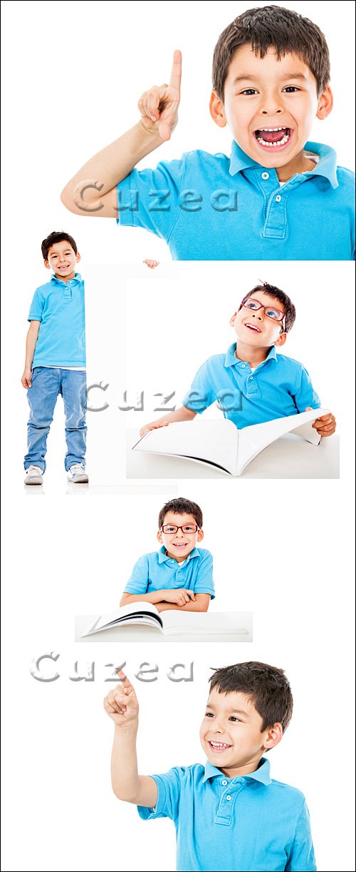        / Boy studying - stock photo