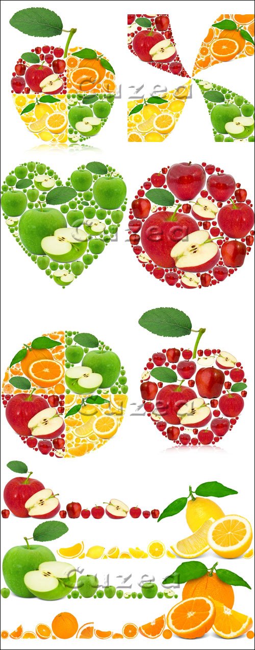     / Background made of colorful fruit - stock photo