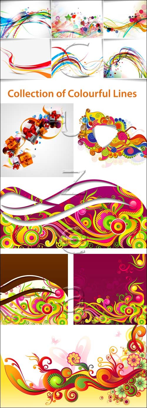      / Abstract color backgrounds in vector