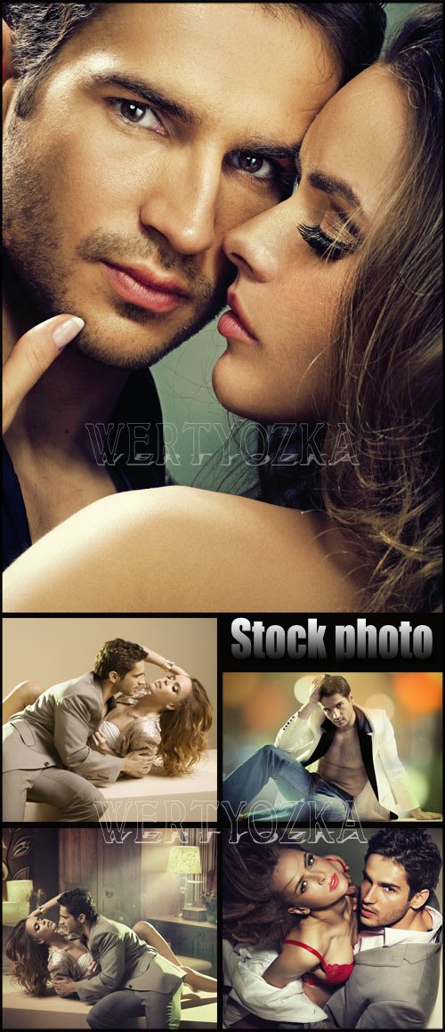   ,   / Man and woman romantic couple - raster clipart
