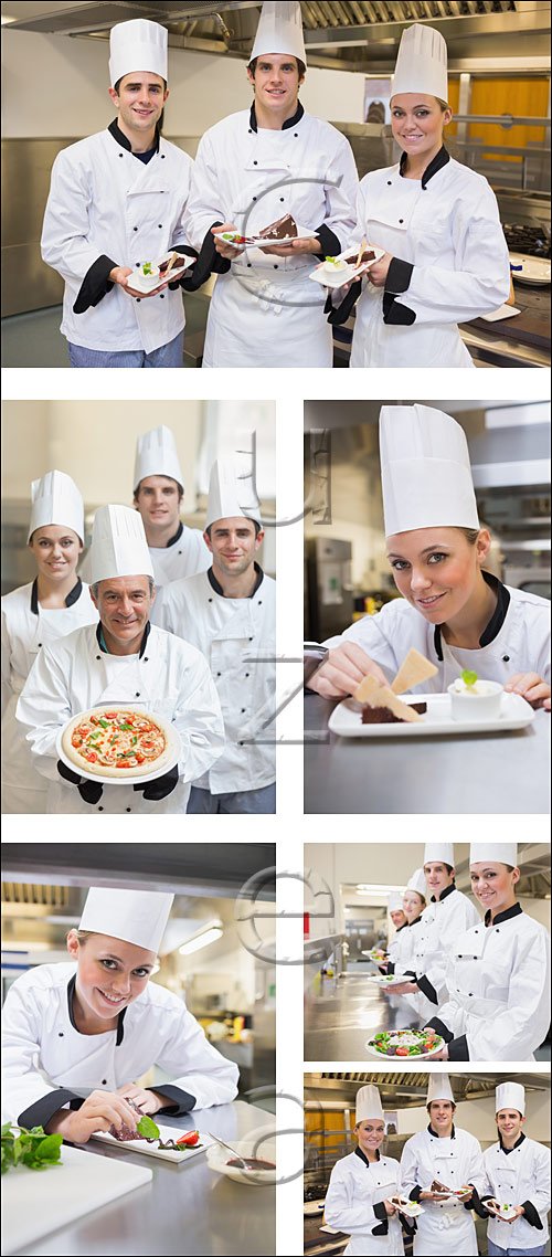     / Professional cook at work - stock photo