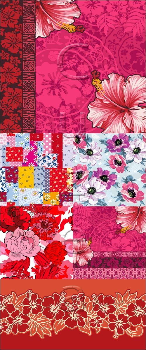      / Color floral vintage backgrounds - vector stock