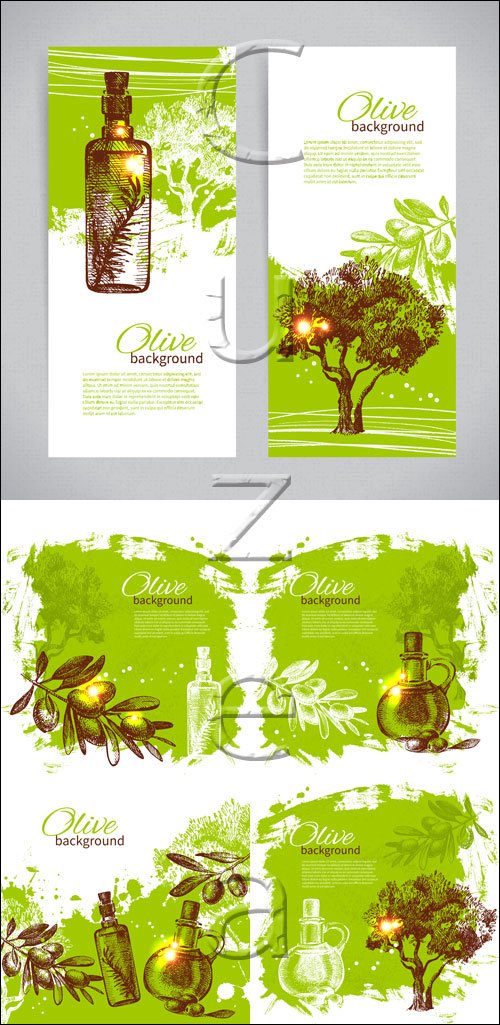         / Olive background in vector