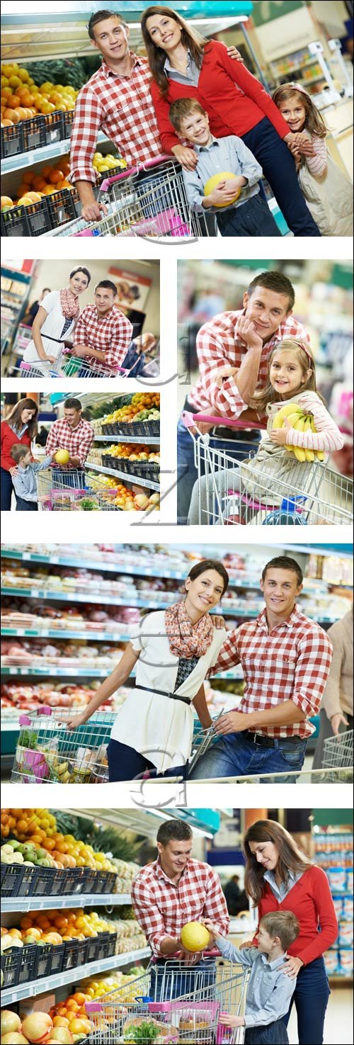      / People in the market, 2 - stock photo