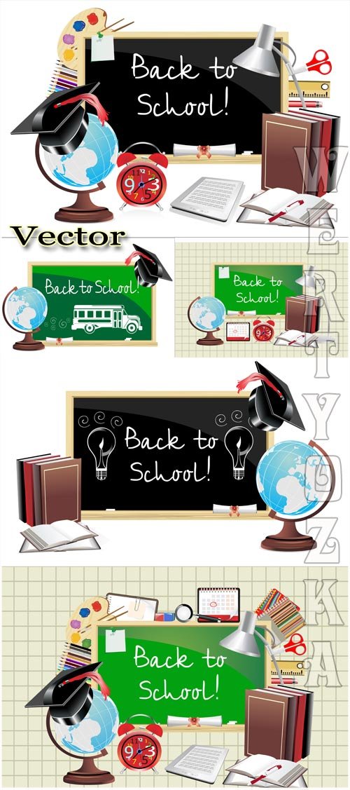  ,     / School board, school supplies vector