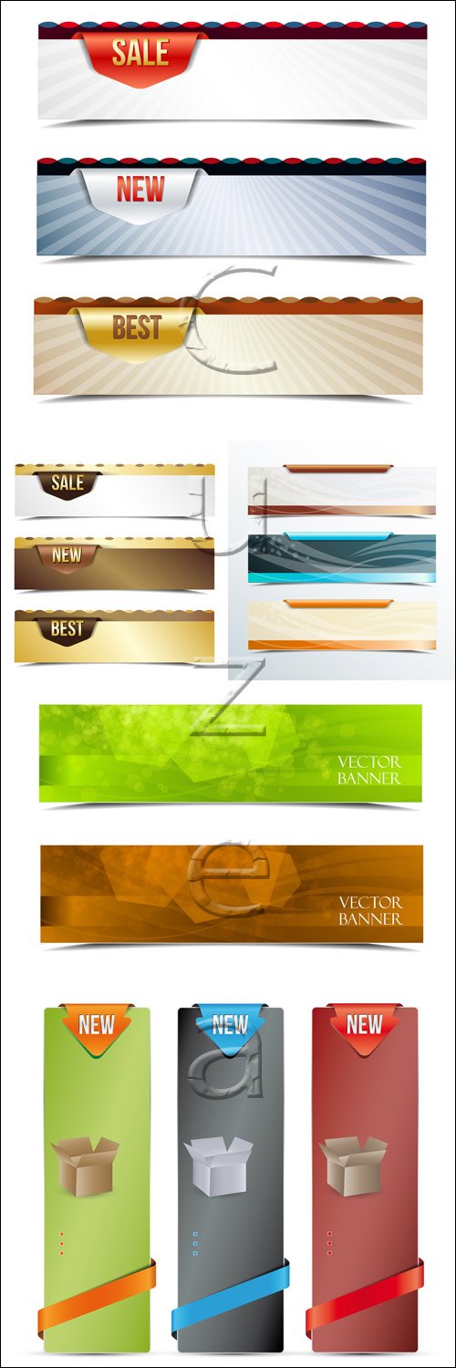     / Abstract banners, 8 - vector stock