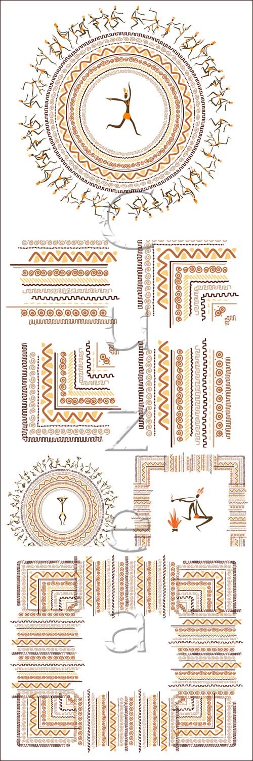  , 2 / African ornaments, 2 - vector stock