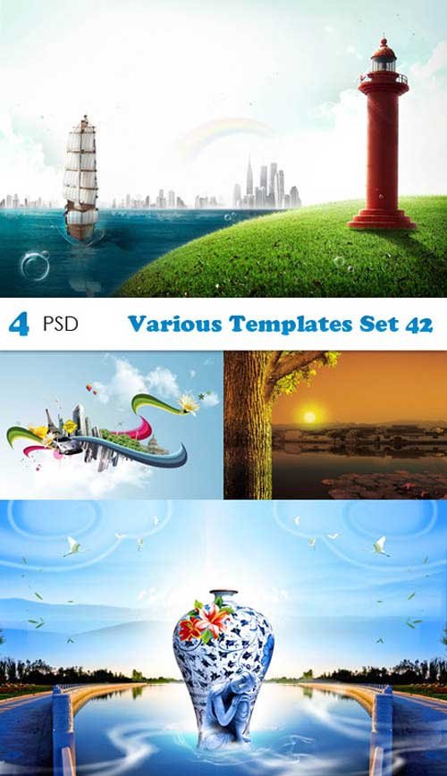 PSD исходники - Various Templates Set 42 