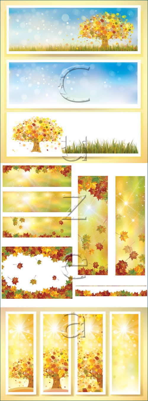 Autumn banners, part 5 - vector stock