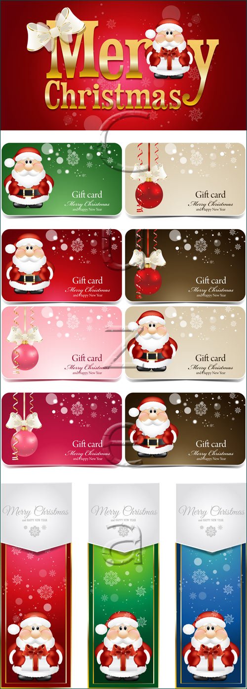 Merry cristmass banners - vector stock