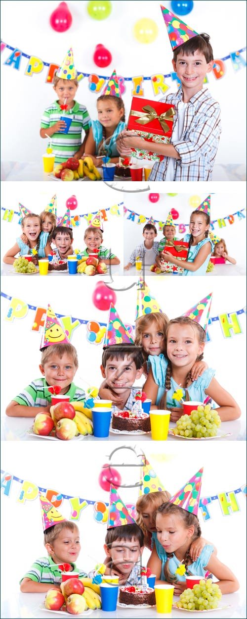 Children birthday, 8 - stock photo