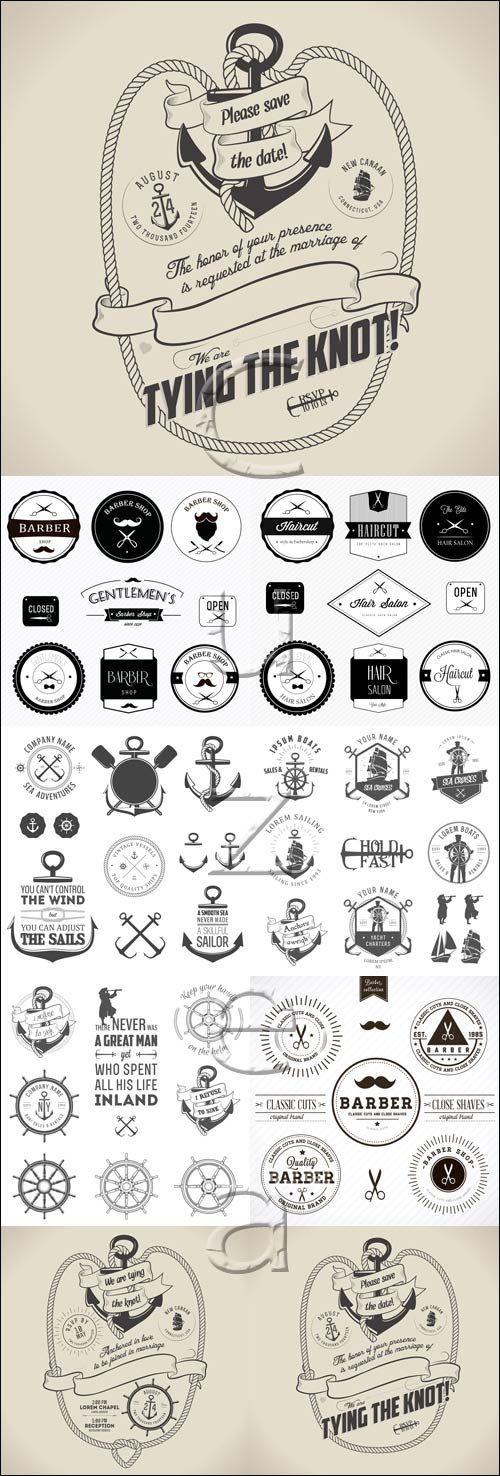 Labels vintage collecton, 20 - vector stock