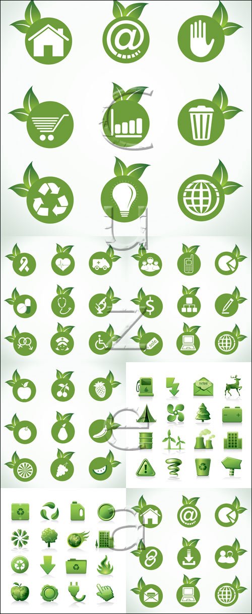 Green vector icons