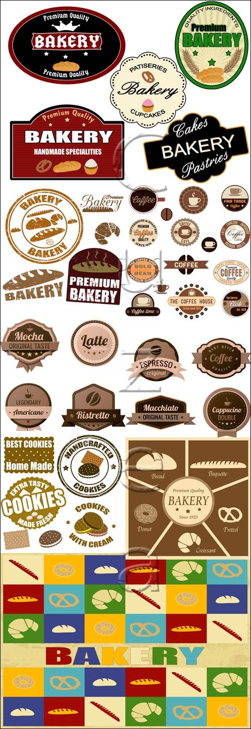 Vector bacery labels