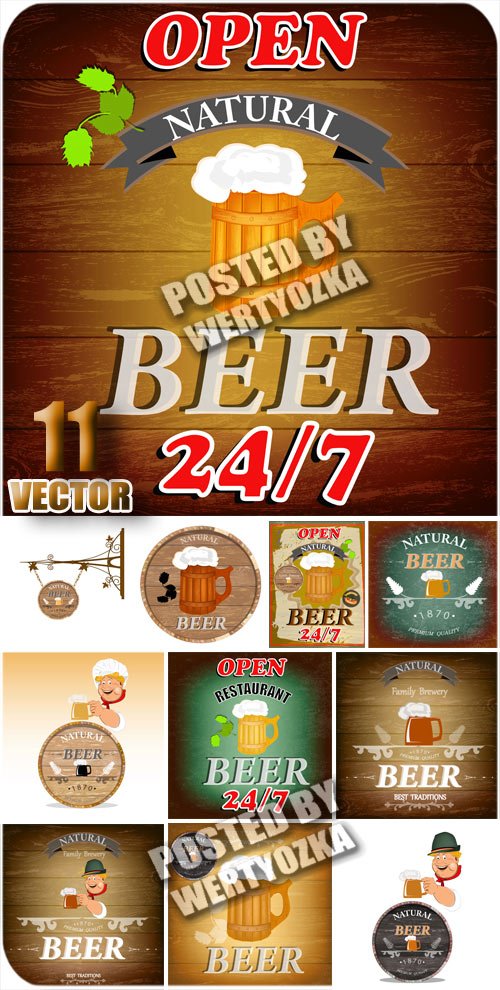 ,      / Beer - Stock vector